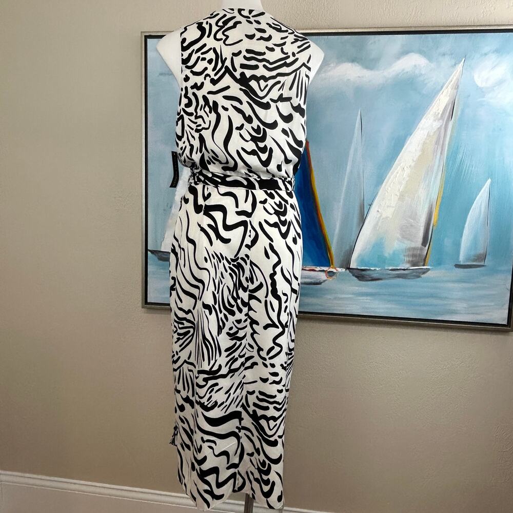 Donna Morgan Wrap Dress 
Black and white bold print size 12 NWT - Picture 5 of 8